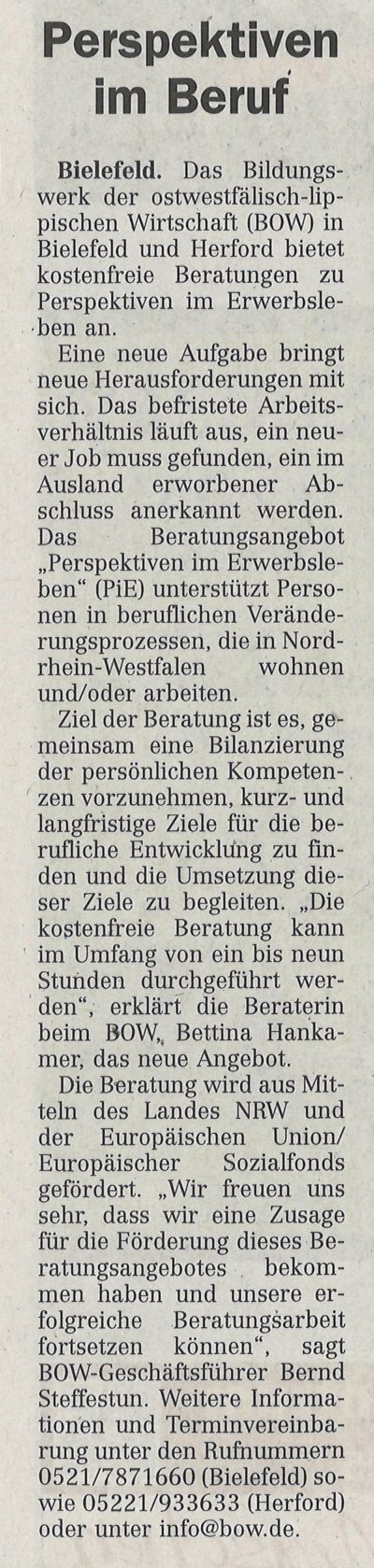 Beratung zum Berufswechsel